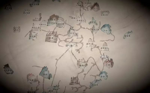 《京东AI生成地图  Jingdong AI Generated Map》，2018 by邱志杰 &何晓冬